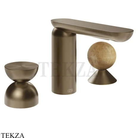 Gessi Perle Смеситель для раковины на 3 отв., без гарнитура 74938-761, бронза Coffee