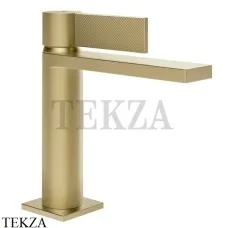 Gessi Inverso Diamantato Смеситель для раковины, с донным клапаном 73651-727, Brass Brushed