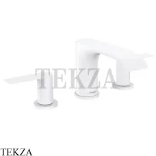 Hansgrohe Vivenis Смеситель для раковины на 3 отверстия, с донным клапаном 75033700, белый матовый