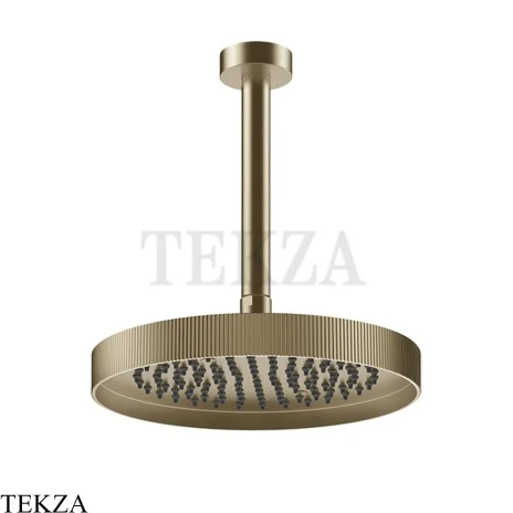 Gessi Incastri RIGATO Верхняя лейка D25 с потолочным кронштейном под размер 63753-149, нерж. сталь Brush / никель Brushed