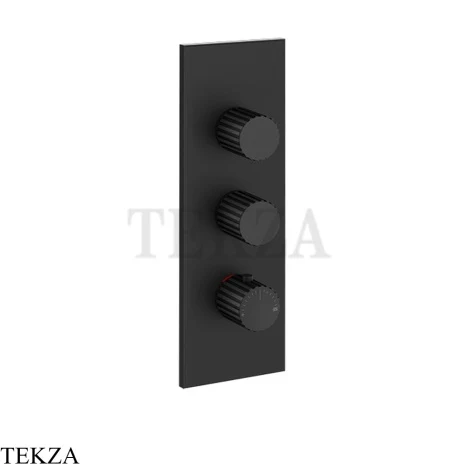 Gessi Incastri Термостат для душа 2 потока, внешняя часть 75314-299, черный матовый