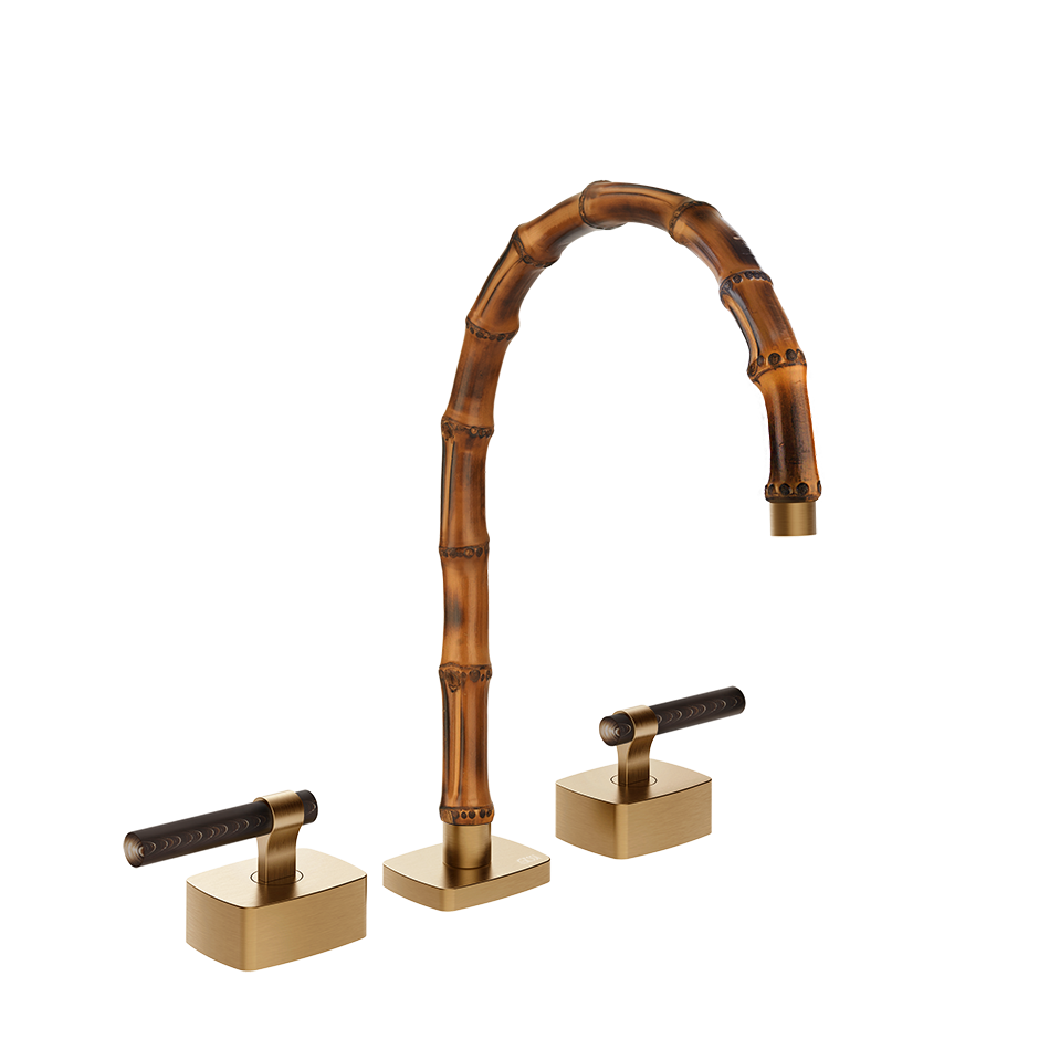 Gessi Jacqueline Смеситель для раковины на 3 отв., без донного клапана 77215-726, бронза Brushed