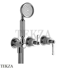 Gessi VENTI20 Смеситель для душа, с гарнитуром внешняя часть 65036-031, хром глянец