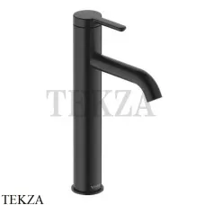 Duravit C.1 Смеситель для раковины высокий, без сливного гарнитура C11030002046, черный матовый