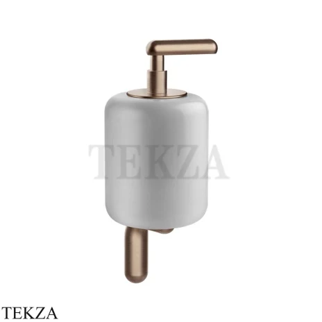 Gessi Goccia Дозатор для жидкого мыла, белая керамика 38013-708, Copper Br. PVD