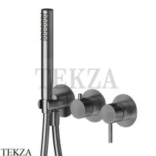 Newform X-Steel 316 Душевой комплект смеситель 2 потока, ручной душ, сталь 69667EX.59.064, PVD Brushed gun metal