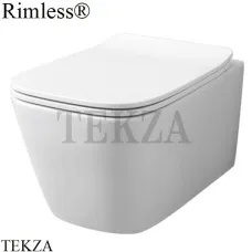 ArtCeram A16 Унитаз подвесной RIMLESS без ободка ASV003 01 00, сиденье с микролифтом, белый глянец