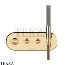 Bossini  APICE Термостат для ванны 2 потока, лейка SLIM, внешняя часть Z00522.043, Золото Satined
