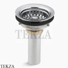 Kohler Донный клапан с решеткой для кухонной мойки K-8813-CP, хром глянец