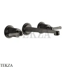 Gessi VENTI20 Смеситель для раковины на 3 отв. средний, внешняя часть 65091-707, Black Metal Brushed
