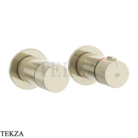 Gessi INCISO SHOWER Термостат для душа на 3 потока, внешняя часть 58138-720, Nickel PVD
