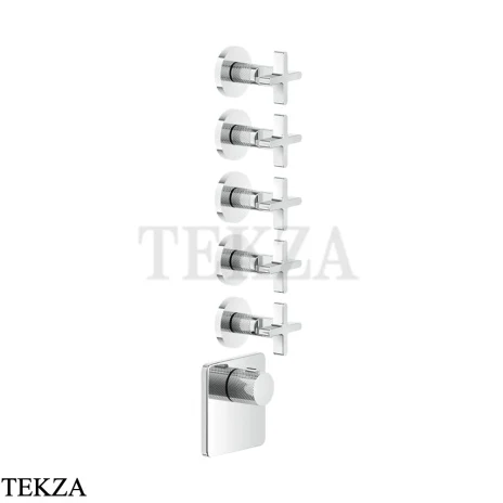 Gessi INCISO WELLNESS Термостат 5 выходов, внешняя часть 58350-031, хром глянец