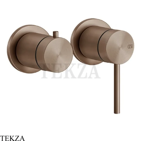 Gessi 316 SHOWER Смеситель для душа с переключателем, внешняя часть 54077-708, Copper Brushed PVD