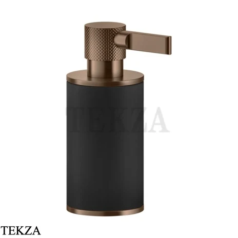 Gessi INCISO accessories Дозатор настольный для жидкого мыла, черный 58538-708, Copper Brushed