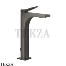 Gessi RILIEVO Смеситель для раковины высокий, с донным клапаном 59009-707, Black Metal Brushed