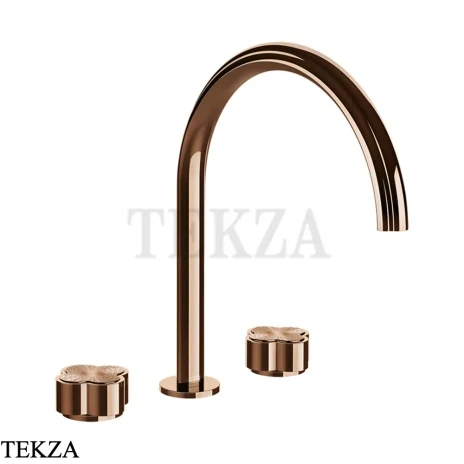 Gessi Ludovica Смеситель для раковины высокий, без гарнитуры 76216-030, медь глянец