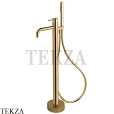 FIMA Carlo Frattini Spillo UP Смеситель для ванны напольный, с гарнитуром F3034/6NOS, Brushed gold