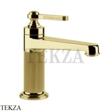 Gessi VENTI20 Смеситель для раковины, с донным клапаном 65001-246, Gold PVD