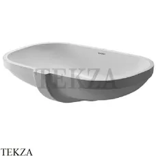 Duravit D-Code Раковина встраиваемая снизу, с переливом 0338490000, белый глянец