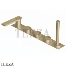 Ritmonio Dot316 Смеситель на борт ванны с гарнитуром PR50EJ101 ICX, Champagne Stainless Steel