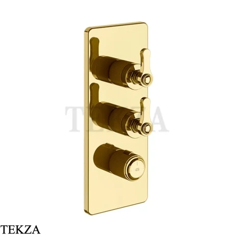 Gessi VENTI20 Термостат для душа, 2 потока, внешняя часть 65200-246, Gold PVD