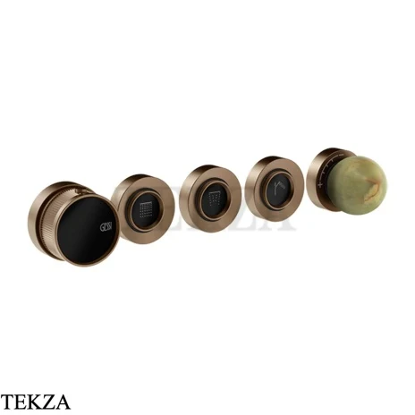 Gessi Perle Термостат для душа на 3 потока, внешняя часть 74534-761, бронза Coffee