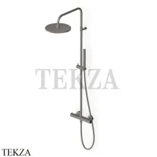 Zucchetti Pan Душевая колонна с термостатом и гарнитуром ZT7788.C51, brushed metal black
