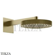 Gessi Inverso RIGATO Верхняя душевая лейка с кронштейном 30 см 63568-727, Brass Br. PVD