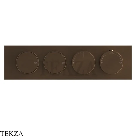 Gessi Origini WARM Термостат для душа 2 потока с кнопками, внешняя часть 66222-845, Dark Bronze