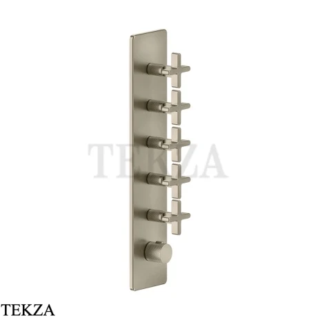 Gessi INCISO WELLNESS Термостат 5 выходов, внешняя часть 58230-149, Finox Brushed Nickel