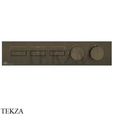 Gessi HI-FI Термостатический смеситель на 3 потока, внешняя часть 63014-713, Antique Brass Gessi HI-FI Термостатический смеситель на 3 потока, внешняя часть 63014-713, Antique Brass