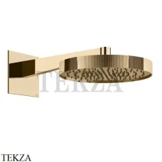 Gessi Inverso RIGATO Верхняя душевая лейка с кронштейном 30 см 63568-735, Warm Bronze PVD