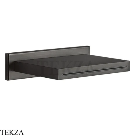Gessi CASCATA Каскадный излив настенный 20293-707, Black Metal Brushed PVD