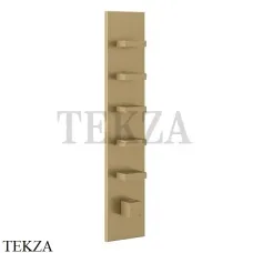Gessi Rettangolo Wellness Термостат 5 выходов, внешняя часть 43030-726, Warm Bronze Br