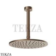 Gessi ANELLO Верхняя лейка с потолочным кронштейном 63352-708, Copper Brushed