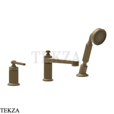 Gessi VENTI20 Смеситель на борт ванны, с гарнитуром 65037-713, Antique Brass