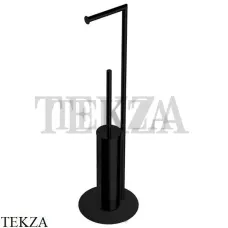 Colombo Mini Стойка напольная WC с держателем, ершик B4018.NM, черный матовый