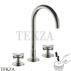Fantini Icona Classic Смеситель для раковины, с донным клапаном 5395R007, Nickel PVD