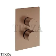 Gessi Habito RIGATO Термостат для душа, 2 потока, внешняя часть 73535-708, Copper Br. PVD