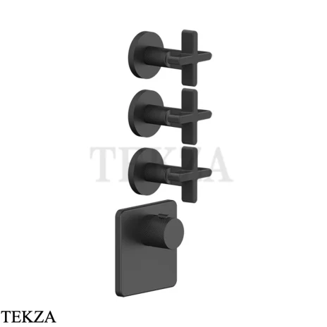 Gessi INCISO WELLNESS Термостат 3 выхода, внешняя часть 58346-299, Black XL