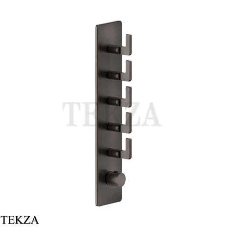 Gessi INCISO WELLNESS Термостат 5 выходов, внешняя часть 58210-707, Black Metal Brushed PVD