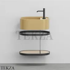 Cielo Les Petites Ovale Консоль с раковиной LPLAO46, керамическая полка, Anemone Cielo Les Petites Ovale Консоль с раковиной LPLAO46, керамическая полка, Anemone
