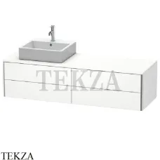 Duravit XSquare Тумба подвесная под раковину XS4914L1818, 4 выдвижных ящика, белый матовый