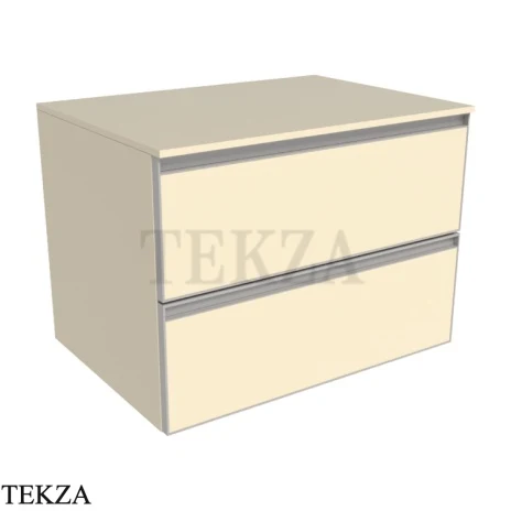 Flaminia Cubika тумба под раковину подвесная 70×50×50 см, 2 ящика, бежевый Juta матовый