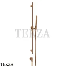 Gessi Habito INTRECCIO Штанга в комплекте с душевой лейкой и выводом воды 70142-726, Warm Bronze Br