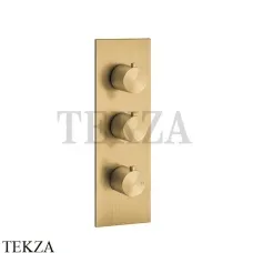 Gessi 316 WELLNESS Термостат 2 выхода на планке, внешняя часть 54514-727, Brushed Brass