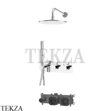 FIMA Carlo Frattini Spillo UP Душевой комплект: термостат гарнитуром F3149WX3R252BS, белый матовый