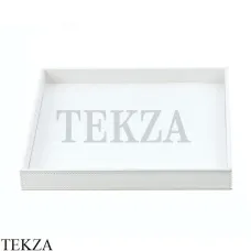 Decor Walther BROWNIE TAB Q Бокс для ванных принадлежностей 0932450, белый матовый, эко-кожа