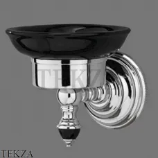 Devon&Devon BLACK DIAMOND Мыльница настенная, керамика черная BLKD501CRNE, хром глянец
