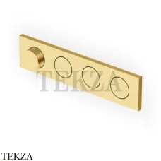 Zucchetti Hoop Термостат для душа на 3 потока, струя, внешняя часть ZHO783.P41, brushed gold PVD
